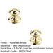 PACK Premium 66mm Polished Brass Centre Door Knob Elegant Interiors External Front Door Knob-1