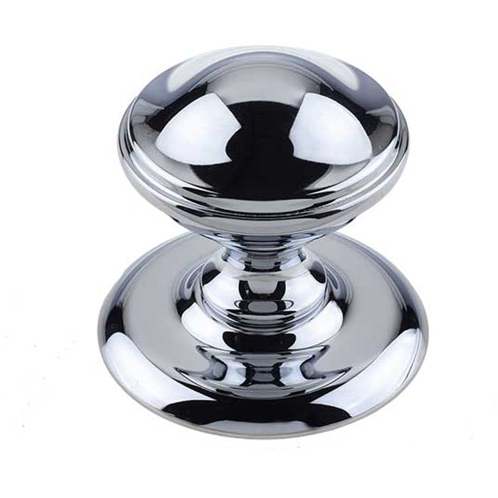 Elegant 66mm Polished Chrome Centre Door Knob Modern Homes External Front Door Knob
