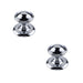 PACK Elegant 66mm Polished Chrome Centre Door Knob Modern Homes External Front Door Knob