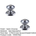 PACK Stylish 66mm Satin Chrome Centre Door Knob Modern Interiors External Front Door Knob-1