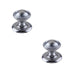 PACK Stylish 66mm Satin Chrome Centre Door Knob Modern Interiors External Front Door Knob