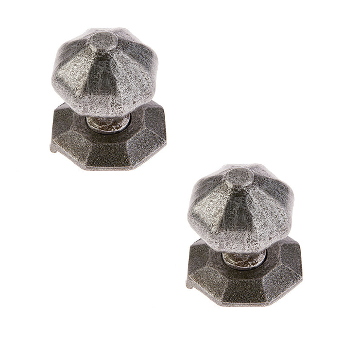 PACK Elegant 73mm Pewter Centre Door Knob Stylish Home Decor External Front Door Knob