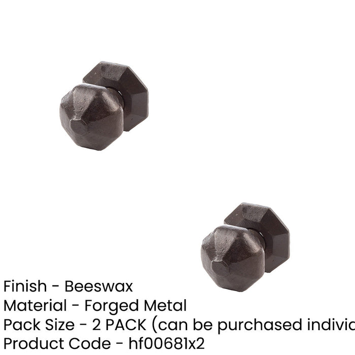 PACK Elegant 73mm Beeswax Centre Door Knob Timeless Style External Front Door Knob-1