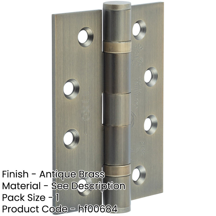 Heavy-Duty Certifire Grade Stainless Steel Ball Bearing Hinges 102x76x3mm Antique Brass 30/60 Fire Door Hinge-1