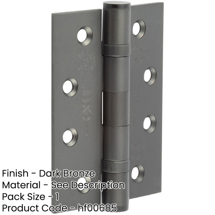 Heavy-Duty Certifire Stainless Steel Grade Ball Bearing Hinges 102x76x3mm Dark Bronze 30/60 Fire Door Hinge-1