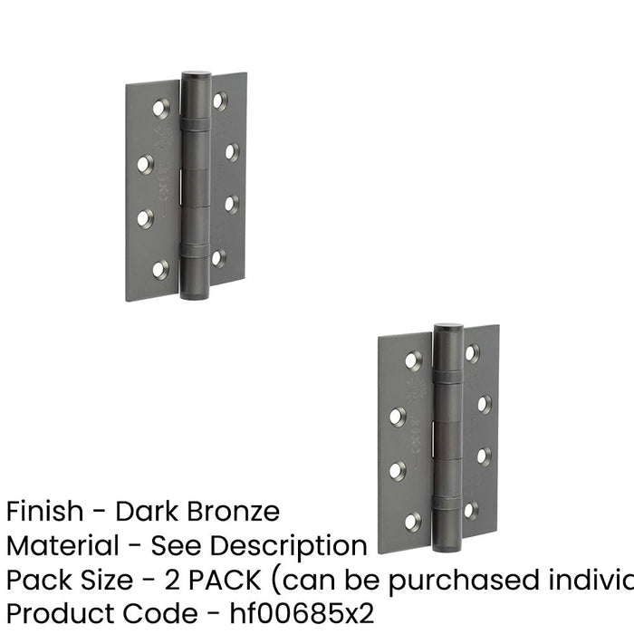 PACK Heavy-Duty Certifire Stainless Steel Grade Ball Bearing Hinges 102x76x3mm Dark Bronze 30/60 Fire Door Hinge (1)-1