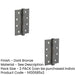 PACK Heavy-Duty Certifire Stainless Steel Grade Ball Bearing Hinges 102x76x3mm Dark Bronze 30/60 Fire Door Hinge (1)-1