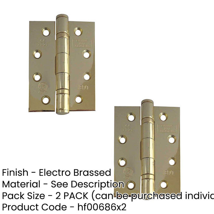 PACK Heavy-Duty Certifire Stainless Steel Ball Bearing Hinges 102x76x3mm 30/60 Fire Door Hinge (1)-1