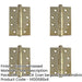 PACK Heavy-Duty Certifire Stainless Steel Ball Bearing Hinges 102x76x3mm 30/60 Fire Door Hinge-1