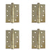 PACK Heavy-Duty Certifire Stainless Steel Ball Bearing Hinges 102x76x3mm 30/60 Fire Door Hinge