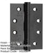 Heavy-Duty Certifire Stainless Steel Ball Bearing Hinges 102x76mm Black Finish 30/60 Fire Door Hinge-1