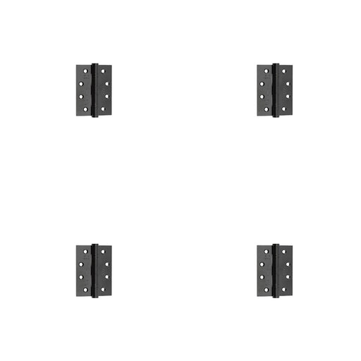 PACK Heavy-Duty Certifire Stainless Steel Ball Bearing Hinges 102x76mm Black Finish 30/60 Fire Door Hinge