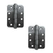 PACK Premium Grade Radiused Ball Bearing Hinges 102x76x3mm Satin Stainless Steel 30/60 Fire Door Hinge (1)