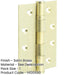 Heavy-Duty Certifire Stainless Steel Grade Ball Bearing Hinges 102x76x3mm Satin Brass Finish 30/60 Fire Door Hinge-1