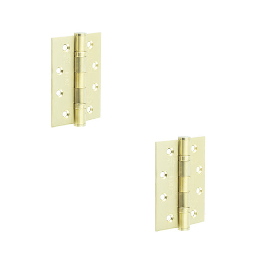 PACK Heavy-Duty Certifire Stainless Steel Grade Ball Bearing Hinges 102x76x3mm Satin Brass Finish 30/60 Fire Door Hinge (1)