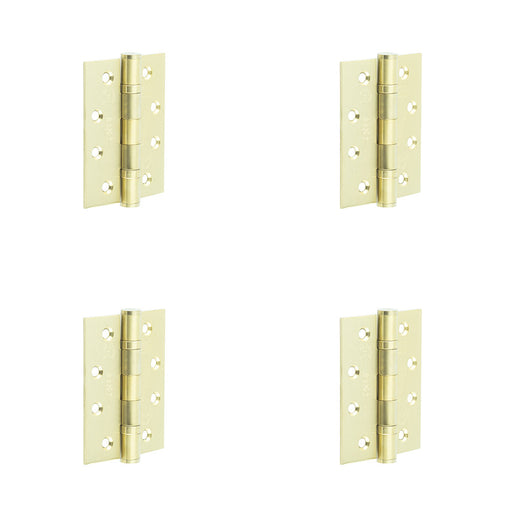 PACK Heavy-Duty Certifire Stainless Steel Grade Ball Bearing Hinges 102x76x3mm Satin Brass Finish 30/60 Fire Door Hinge