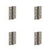 PACK Certifire Stainless Steel Grade Polymer Bearing Hinge with Antique Brass Finish 30/60 Fire Door Hinge