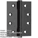 Premium Grade Stainless Steel Polymer Bearing Hinge Knuckle Black Finish 30/60 Fire Door Hinge-1