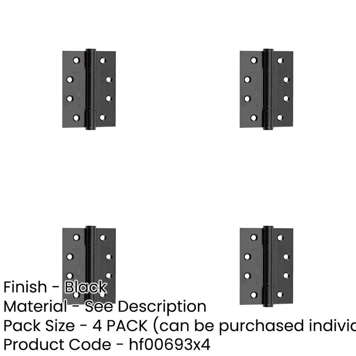 PACK Premium Grade Stainless Steel Polymer Bearing Hinge Knuckle Black Finish 30/60 Fire Door Hinge-1