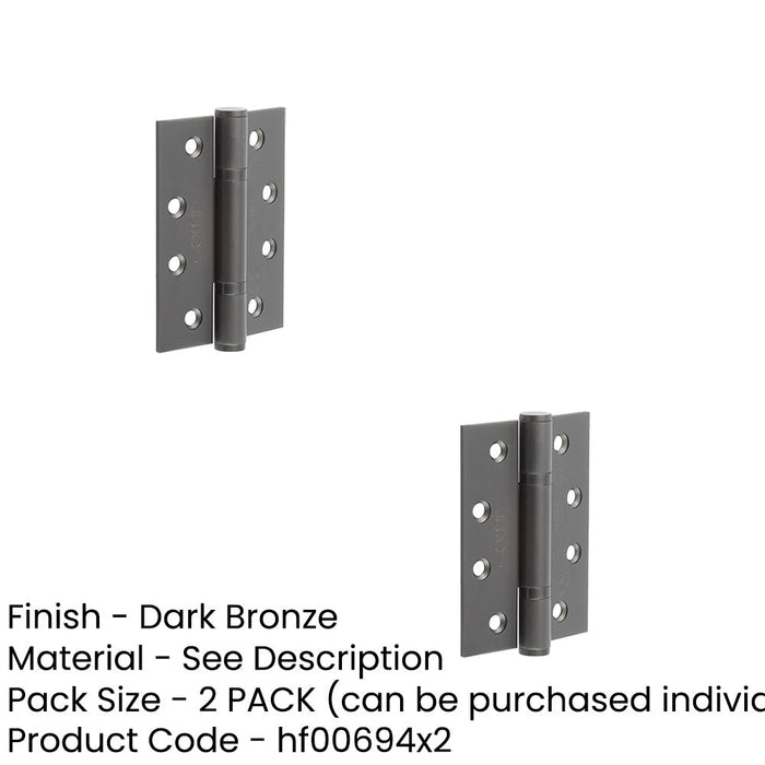 PACK Durable Dark Bronze Stainless Steel Grade Polymer Bearing Hinge with Knuckles 30/60 Fire Door Hinge (1)-1