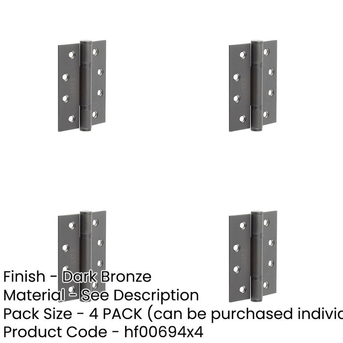 PACK Durable Dark Bronze Stainless Steel Grade Polymer Bearing Hinge with Knuckles 30/60 Fire Door Hinge-1