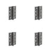 PACK Durable Dark Bronze Stainless Steel Grade Polymer Bearing Hinge with Knuckles 30/60 Fire Door Hinge