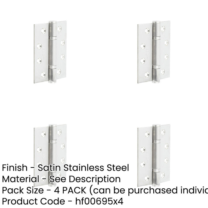 PACK High-Quality Certifire Stainless Steel Grade Polymer Bearing Hinge Knuckle Satin Finish 30/60 Fire Door Hinge-1
