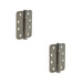 PACK Premium Certifire Stainless Steel Grade Radiused Polymer Bearing Hinges 102x76x3mm 30/60 Fire Door Hinge (1)