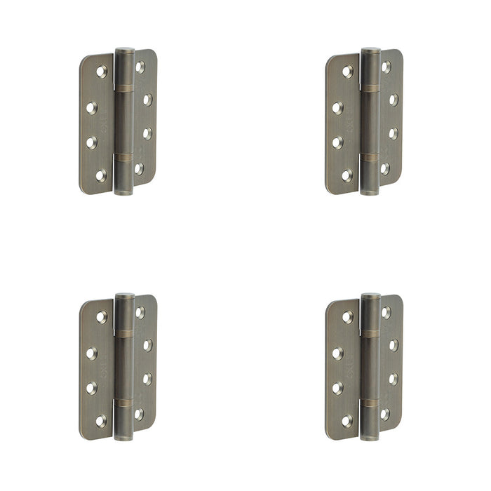PACK Premium Certifire Stainless Steel Grade Radiused Polymer Bearing Hinges 102x76x3mm 30/60 Fire Door Hinge