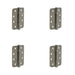 PACK Premium Certifire Stainless Steel Grade Radiused Polymer Bearing Hinges 102x76x3mm 30/60 Fire Door Hinge