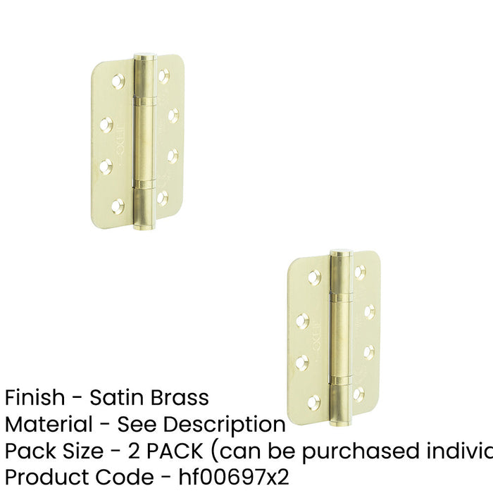 PACK High-Quality Certifire Grade Stainless Steel Radiused Hinges 102x76x3mm 30/60 Fire Door Hinge (1)-1