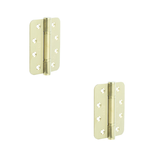 PACK High-Quality Certifire Grade Stainless Steel Radiused Hinges 102x76x3mm 30/60 Fire Door Hinge (1)