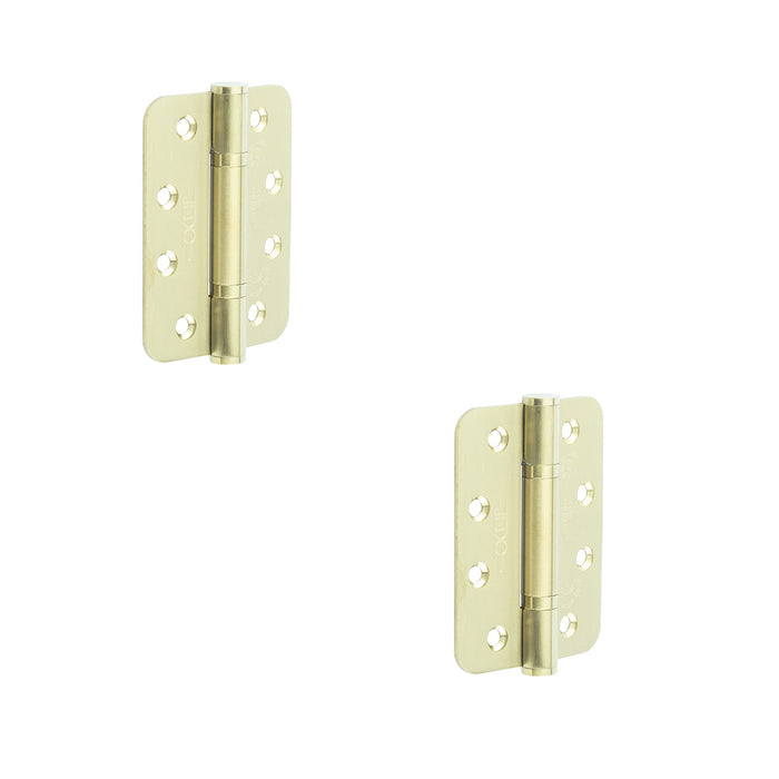 PACK High-Quality Certifire Grade Stainless Steel Radiused Hinges 102x76x3mm 30/60 Fire Door Hinge (1)