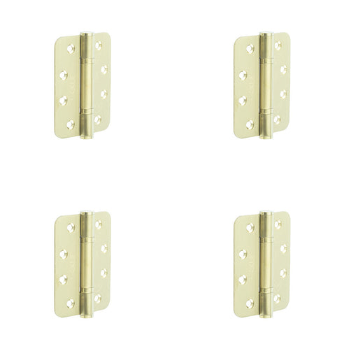 PACK High-Quality Certifire Grade Stainless Steel Radiused Hinges 102x76x3mm 30/60 Fire Door Hinge