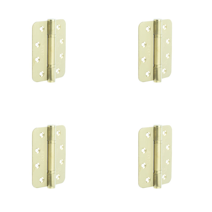 PACK High-Quality Certifire Grade Stainless Steel Radiused Hinges 102x76x3mm 30/60 Fire Door Hinge
