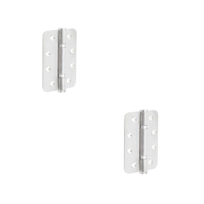PACK High-Quality Grade Radiused Polymer Bearing Hinges Satin Stainless Steel Finish 30/60 Fire Door Hinge (1)