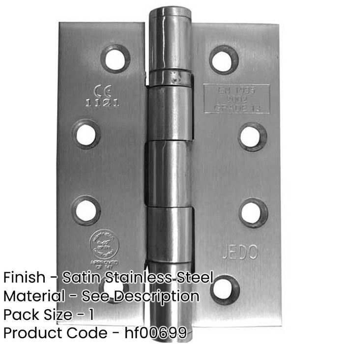 Premium Grade Stainless Steel Ball Bearing Hinges 102x76x3mm Satin Finish 30/60 Fire Door Hinge-1