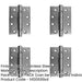 PACK Premium Grade Stainless Steel Ball Bearing Hinges 102x76x3mm Satin Finish 30/60 Fire Door Hinge-1