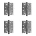 PACK Premium Grade Stainless Steel Ball Bearing Hinges 102x76x3mm Satin Finish 30/60 Fire Door Hinge