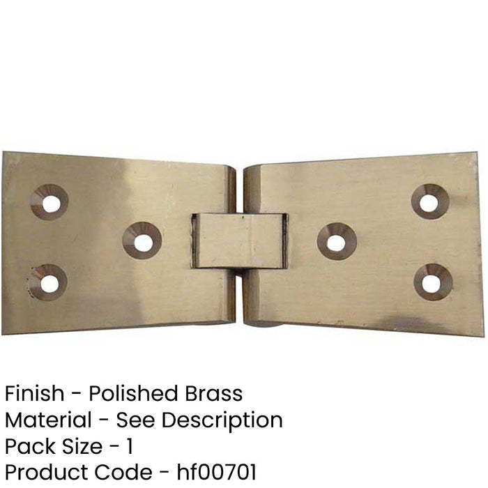 Premium Polished Brass Counter Flap Hinge 99mm 40mm Durable Lift Hatch-1