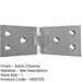 Satin Chrome Counter Flap Hinge 99x40x1mm Durable Installations Lift Hatch-1