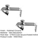 PACK Premium Counter Flap Catch 80x38mm Polished Chrome Finish Lift Hatch-1