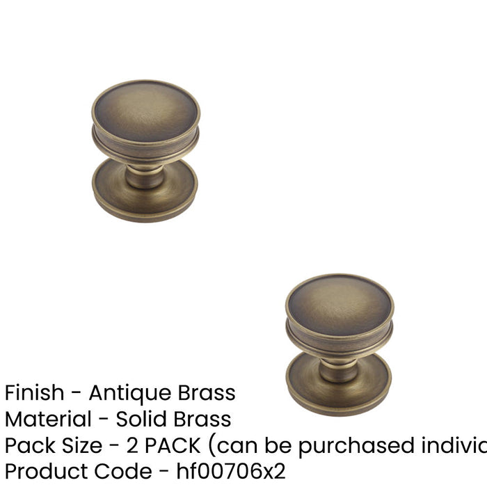 PACK Antique Brass Cupboard Knob Elegant Interiors Kitchen Cabinet Knob (1)-1