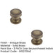 PACK Antique Brass Cupboard Knob Elegant Interiors Kitchen Cabinet Knob (1)-1