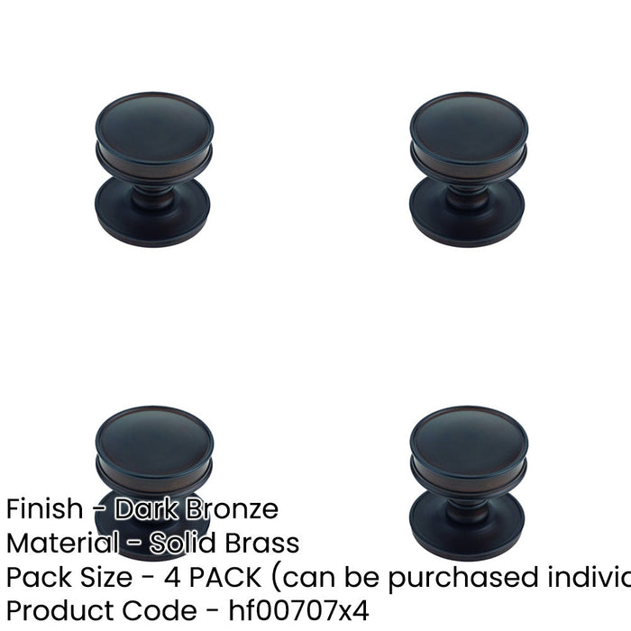 PACK Elegant Dark Bronze Cupboard Knob Home Renovation Kitchen Cabinet Knob-1