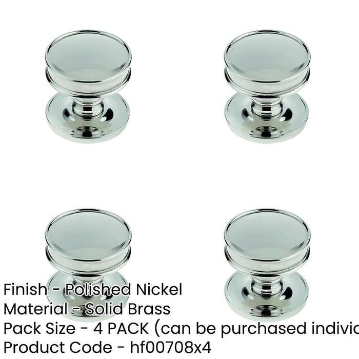 PACK Elegant Polished Nickel Cupboard Knob Home Renovation Kitchen Cabinet Knob-1