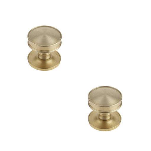 PACK Premium Satin Brass Cupboard Knob Elegant Interiors Kitchen Cabinet Knob (1)