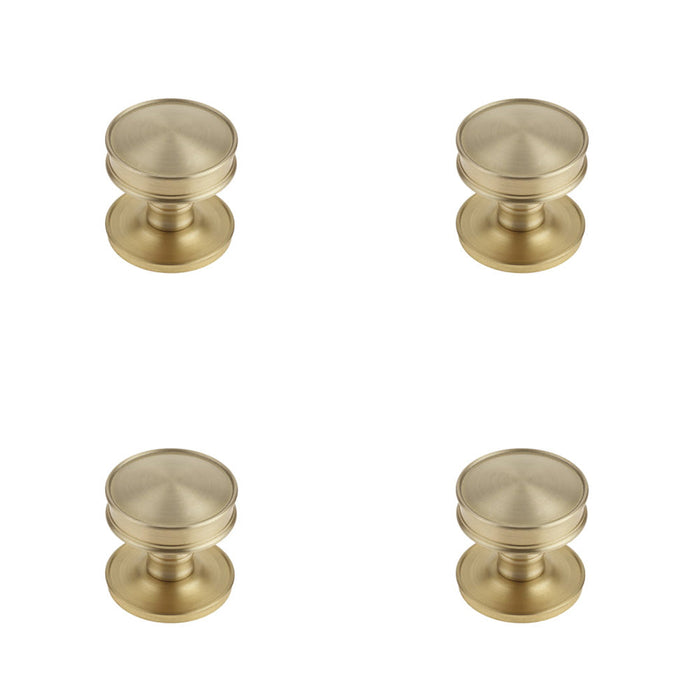 PACK Premium Satin Brass Cupboard Knob Elegant Interiors Kitchen Cabinet Knob