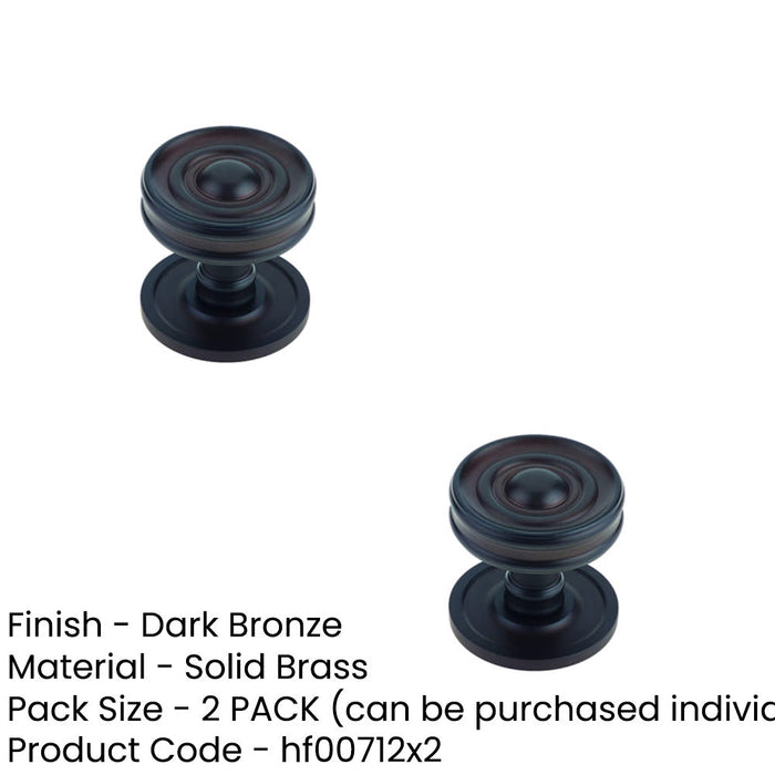 PACK Stylish Dark Bronze Cupboard Knob Elegant Home Decor Kitchen Cabinet Knob (1)-1