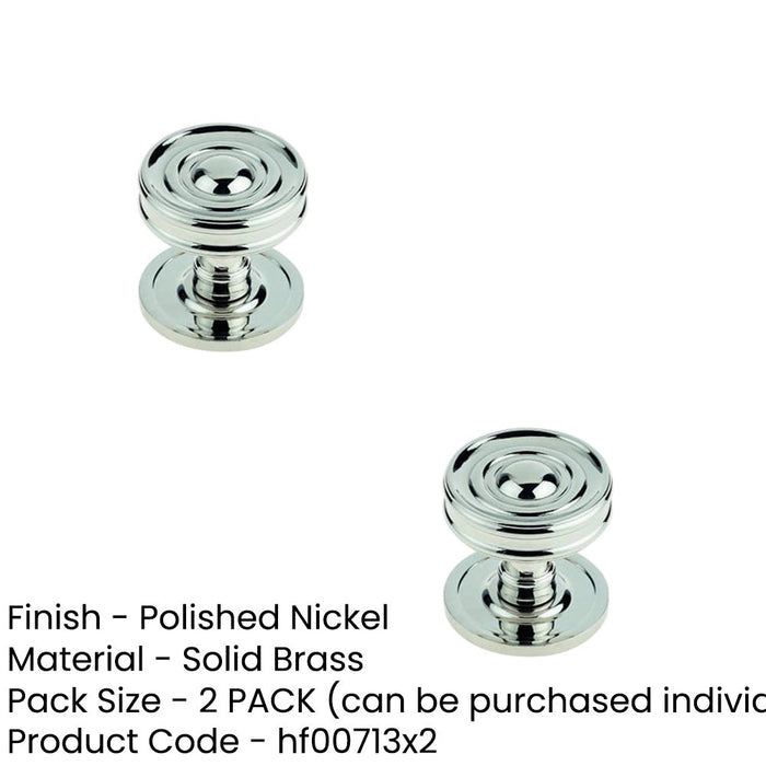 PACK Elegant Polished Nickel Cupboard Knob Stylish Interiors Kitchen Cabinet Knob (1)-1